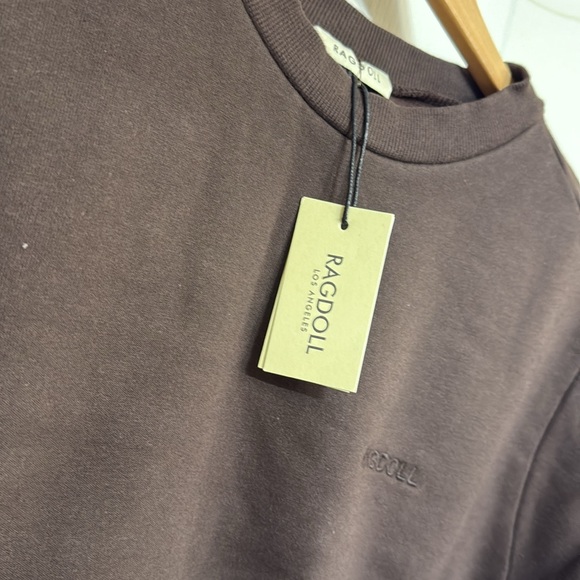 🌹Ragdoll 🌹Brown Cropped Sweatshirt - Picture 9 of 16